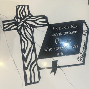 Black Metal Cross Wall Art